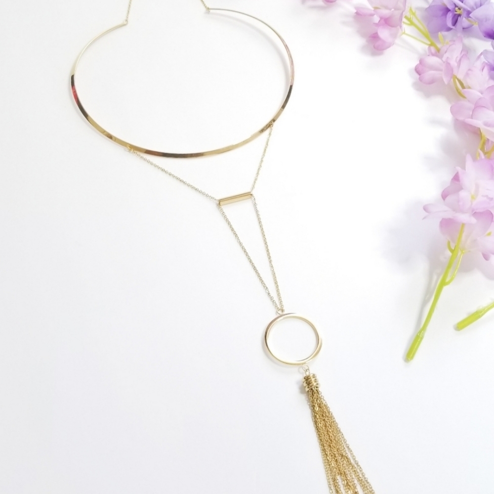 Golden Tassel Necklace